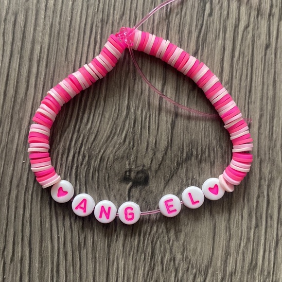 One handmade clay bead bracelet. And a handmade clay bead anklet. - Picture 3 of 3